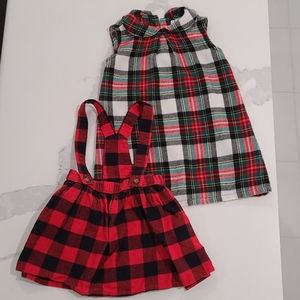 EUC dress and overalls